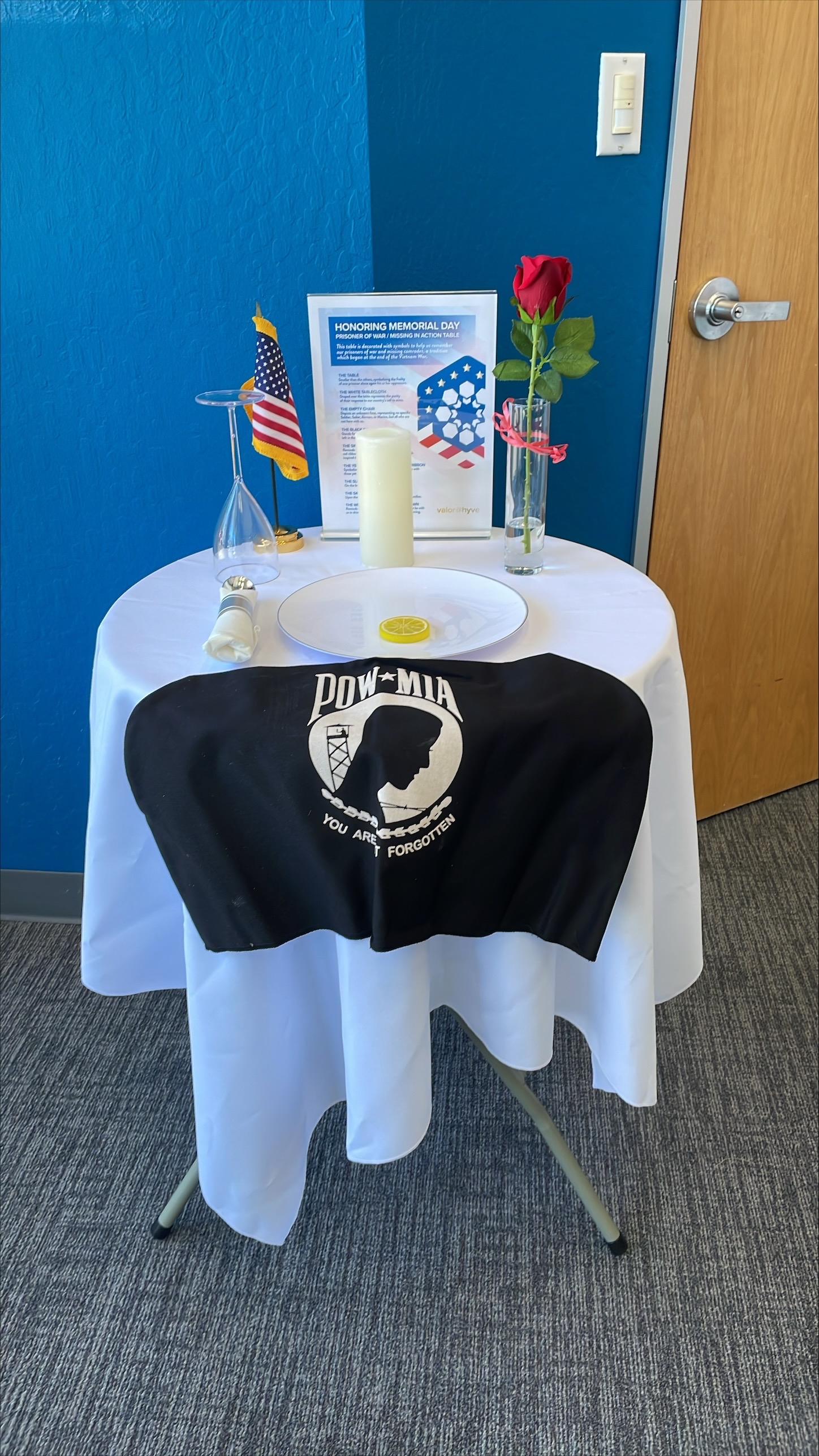 The POW / MIA Table display